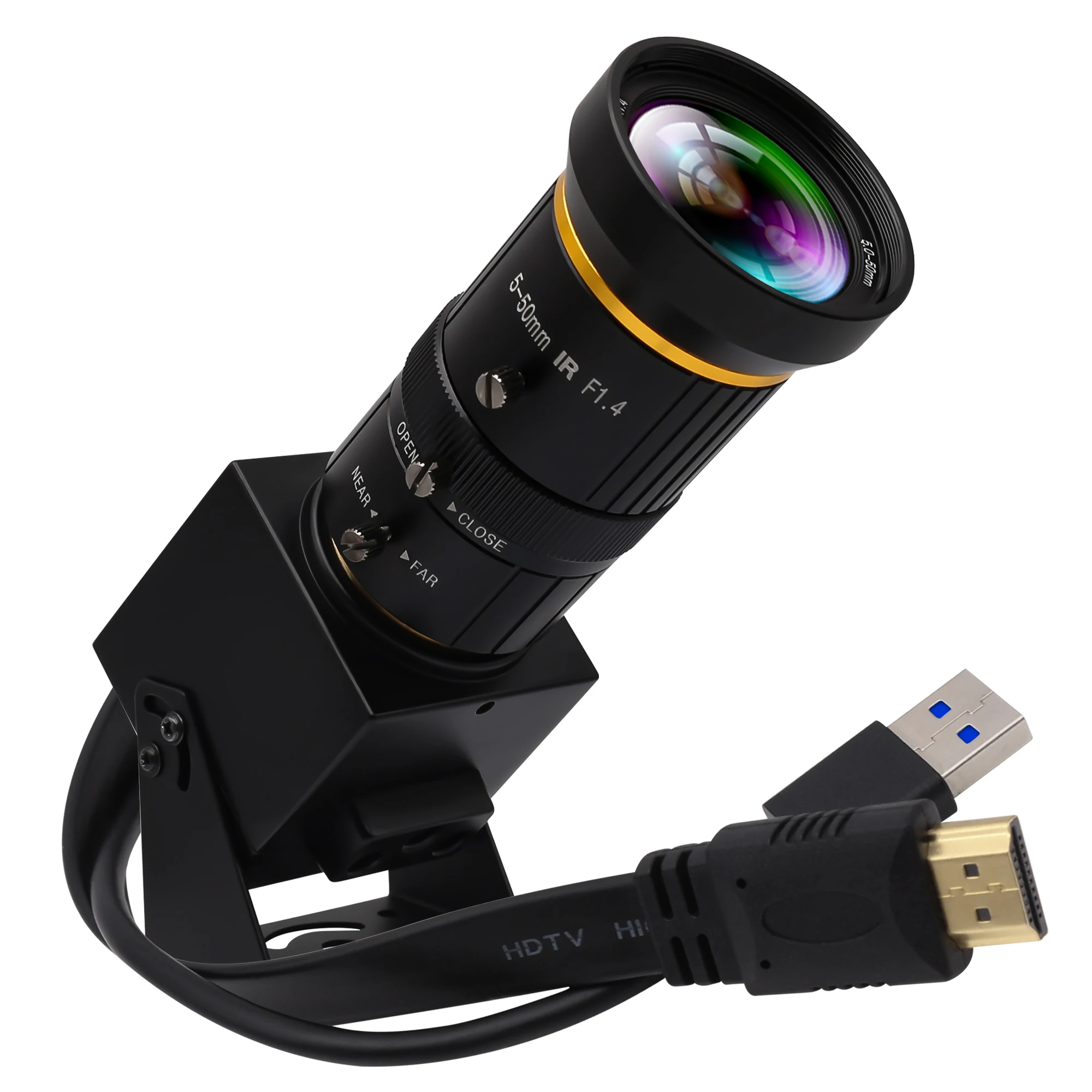 

ELP 4K 60fps USB Webcam with 10X Zoom USB 3.0 H.264 Camera for Windows, Mac, Linux, Ideal for Video Conferencing