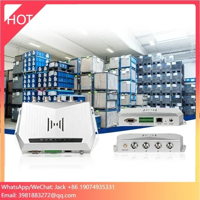 Manufacturer Supplier Factory 4 Port Fixed UHF RFID Reader 860 960mhz Impinj E710 UHF Reader RFID For Asset Management