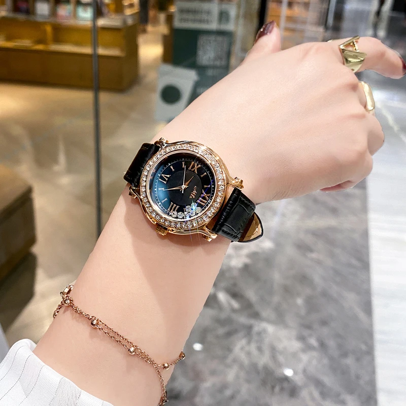 Luxury Brand Fashion Casual Woman Watch Quartz Diamonds Wristwatches Elegant Ladies Gift Offers Reloj Mujer