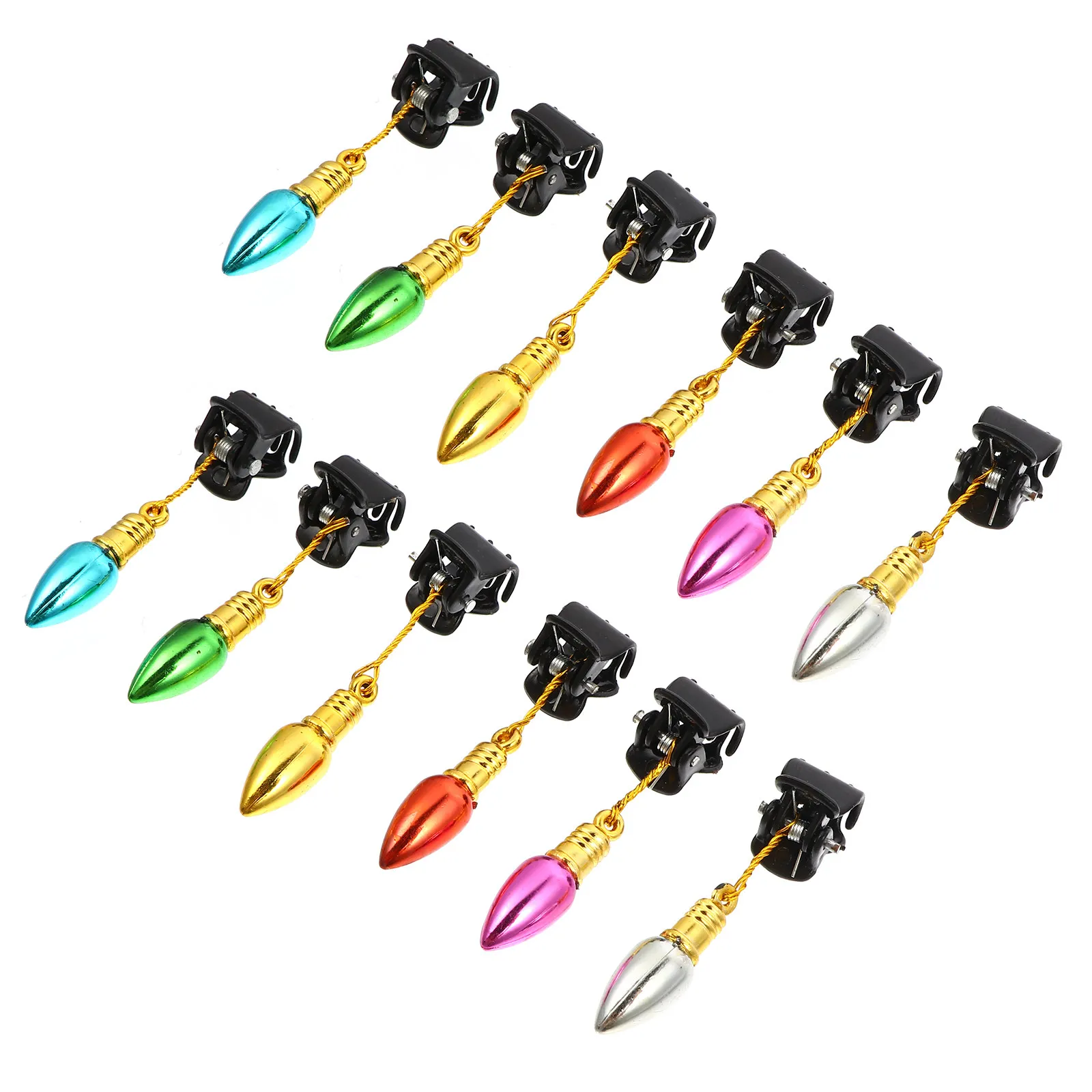 

24Pcs Christmas Beard Clips Funny Bell Pendant Ornament Decor for Men Facial Hair Holiday Party Ugly Sweater New Year Tree
