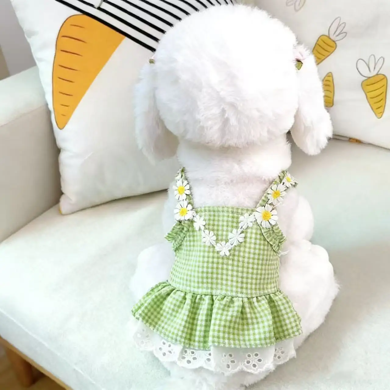 

Pet Schnauzer Dog Pomeranian Summer Dress Sun Strap Dress Teddy Dog Clothes Cat Thin