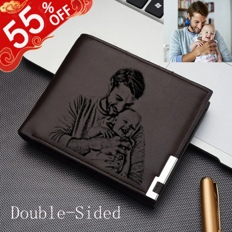 

Father's Day Gift for Dad from Daughter Custom Photo Wallet for Men Personalized Engraved Bifold Wallets Custom Photo Wallets