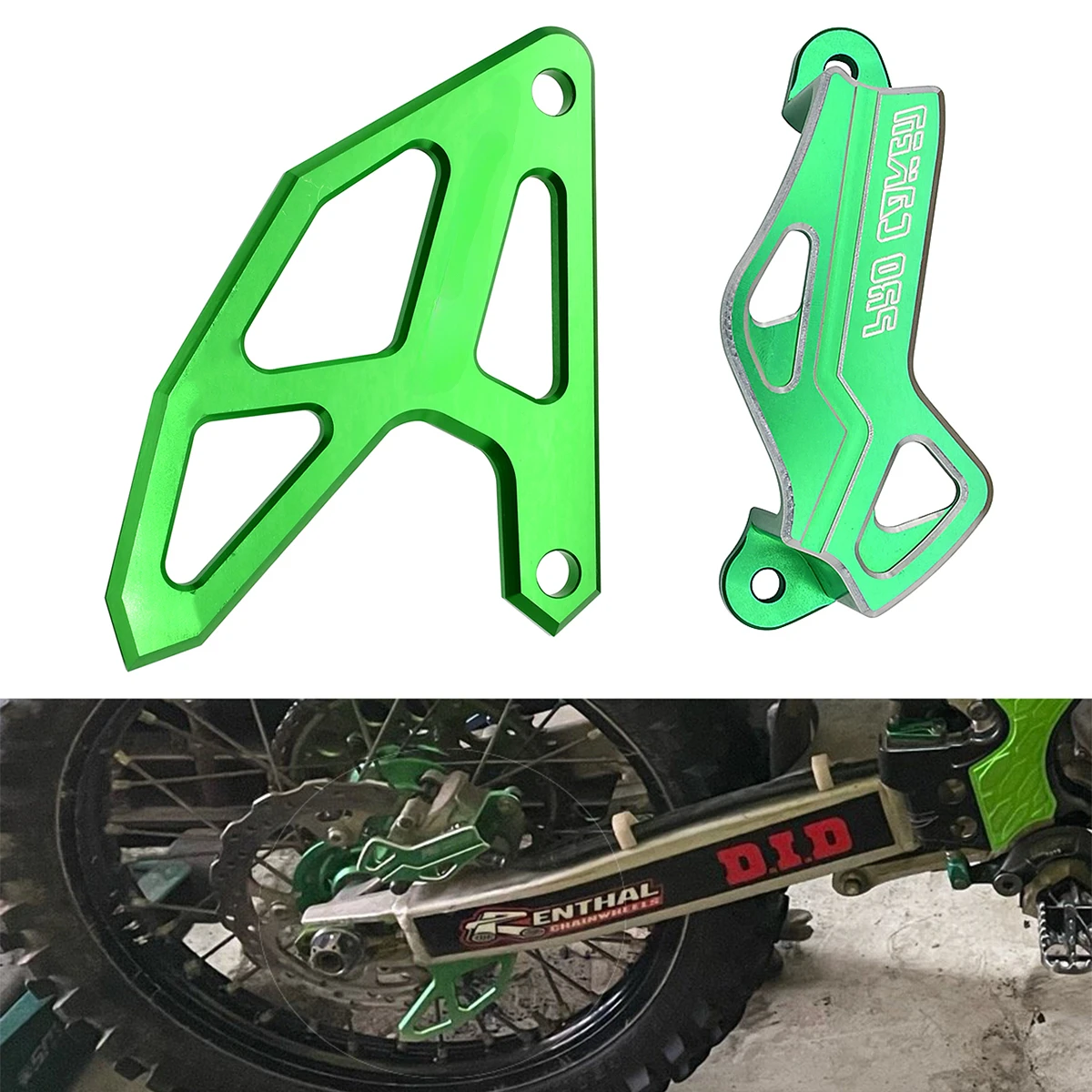 For Kawasaki KX250F KX450F KX 250F 450F KLX450R KLX 450R 2006-2018 Motocross Rear Brake Caliper Brake Disc Guard Protector Cover