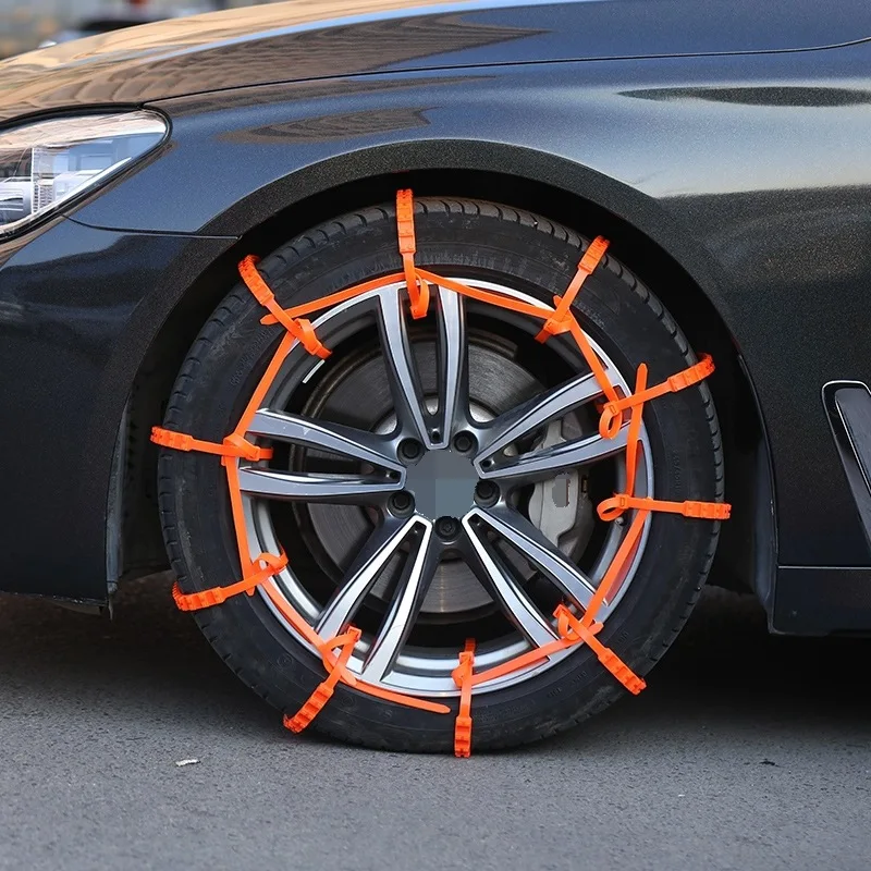10/1 قطعة سلاسل إطارات السيارة الشتاء الثلوج المضادة للانزلاق الإطارات كابل العلاقات السيارات في الهواء الطلق الثلوج الإطارات الإطارات المضادة للانزلاق سلسلة اكسسوارات الطوارئ