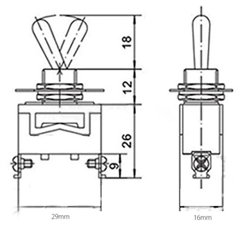 

5 шт. в комплекте автомобильный кулисный тумблер 15A автоматический приборный фонарь SPST Flick On/Off водонепроницаемая крышка автомобили мотоциклы замена