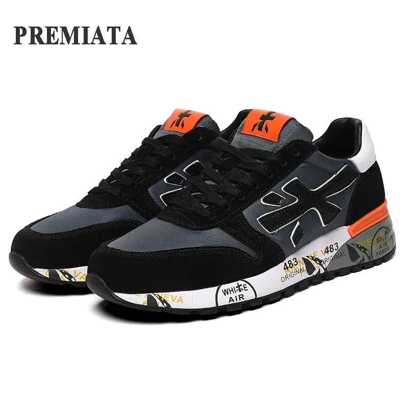 PREMIATA Men's Casual Sneakers Outdoor Sports New Generation Design Breathable Waterproof Multi-color Element Trend Man Shoes