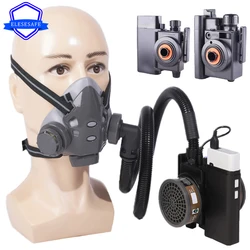 Maschera antigas elettrica portatile per purificare l'aria respiratore chimico a mezza faccia per la sicurezza sul lavoro lucidatura saldatura protezione a spruzzo