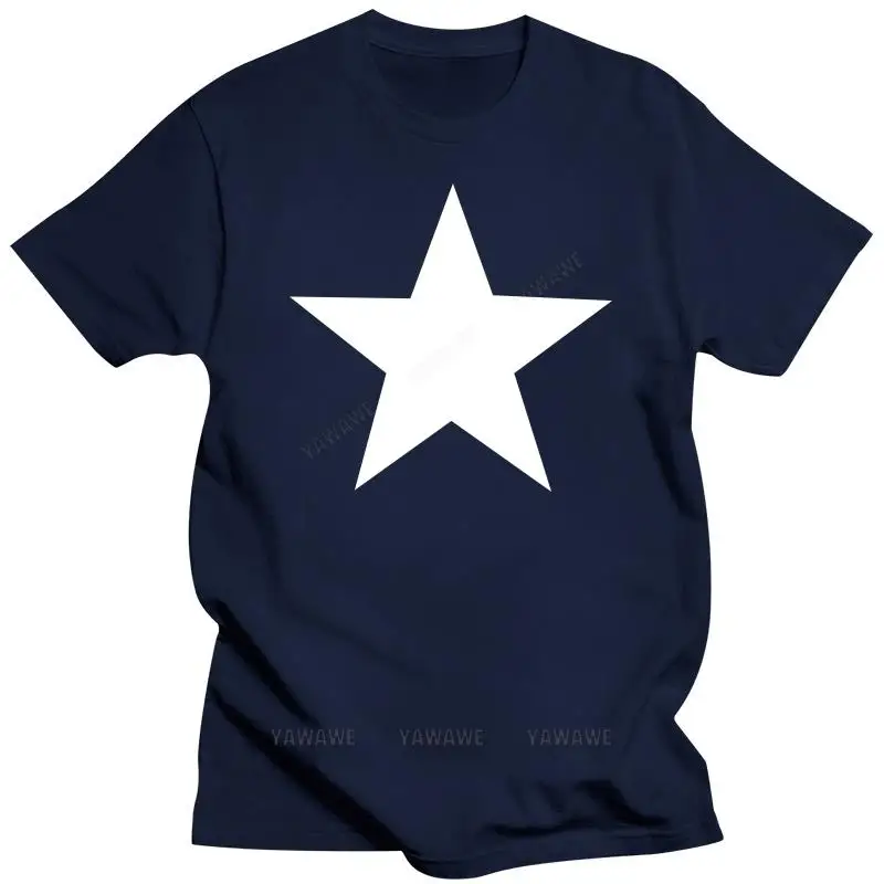 Fashion mens t-shirts casual top White five-pointed star American military Classic T shirt Green summer unisex short sleeve