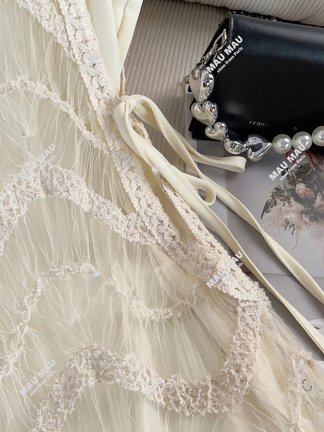 High Waist Vest Dr Women's Faion Spring Summer Autumn A-Line Skirt Sle Polyester Fiber Gauze Material Belted Ka-chi Sle