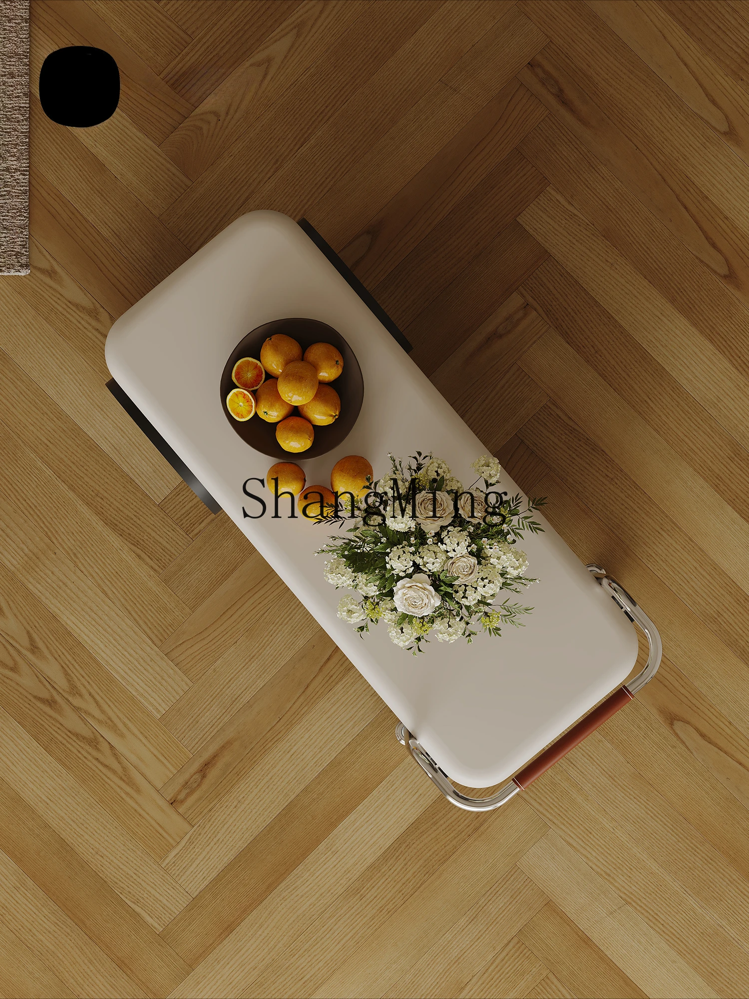 SM new movable sofa side few living room multi-functional trolley wood-based panel material arch bridge side few