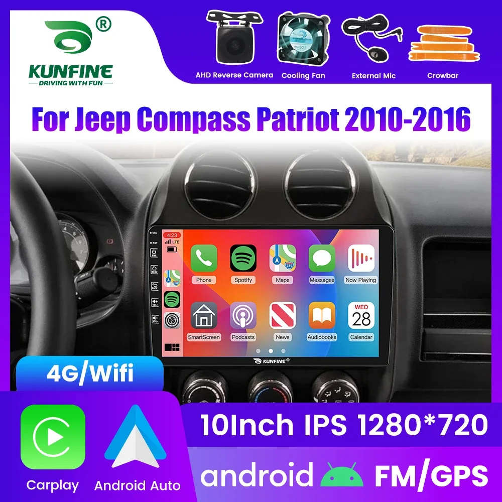 

2Din Android автомобильный радиоприемник для Jeep Compass Patriot 2010-16 мультимедийный видеоплеер GPS-навигация стерео аудио головное устройство Carplay 4G