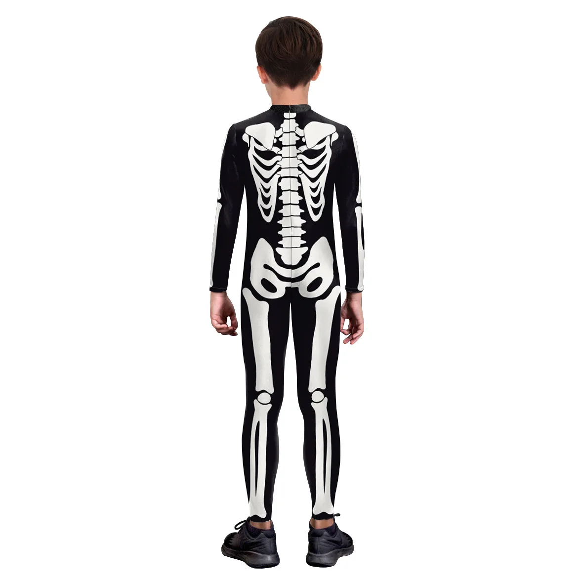 2024 New Product Digital Printing 3D Skeleton Halloween Children's Men's And Women's Clothing Tight Clothes Jumpsuit