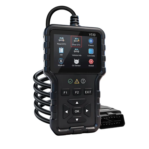 Imagen 2 del producto 2025 Nuevo modelo, admite 8 idiomas, herramienta de diagnóstico de automóvil obd2 profesional, venta directa de fábrica, herramienta de escaneo y lector de códigos profesional V510, limpia códigos de fallos, transmisión de datos en tiempo real, herramienta de lectura y reinicio de códigos de motor mejorada, herramiento más potente, estructura duradero, sin batería
