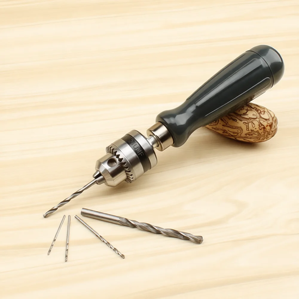 Mini Hand Drill Tool Manual Pin Vise For Woodworking Jewelry Craft DIY Precision Hole Boring Rotary Device Accessory