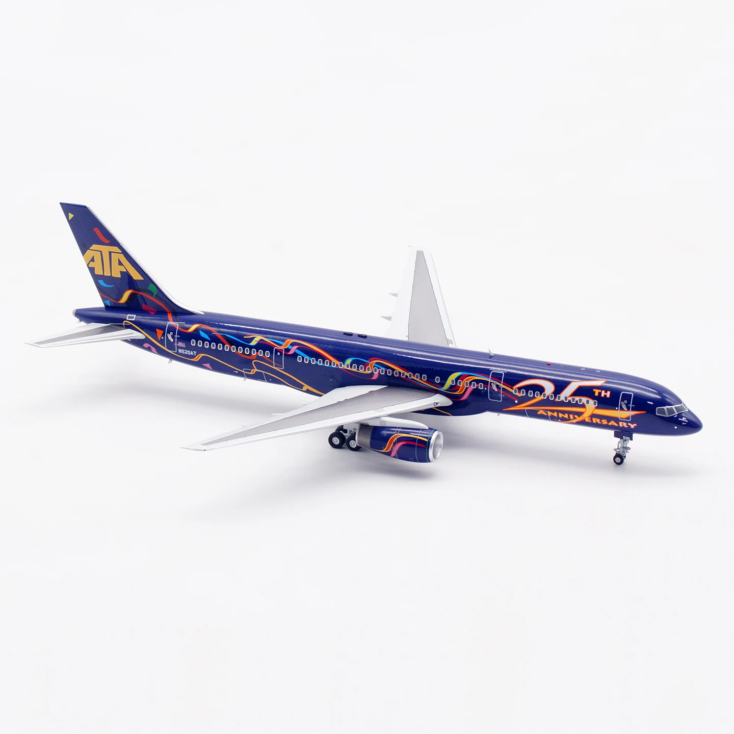 เครื่องบินสะสมโลหะผสม IF752AT0525 ของขวัญ INFLIGHT 1:200 อเมริกัน ทรานส์แอร์ ATA โบอิ้ง B757-200 โมเดลเครื่องบินไดแคสต์ เจ็ท N520AT