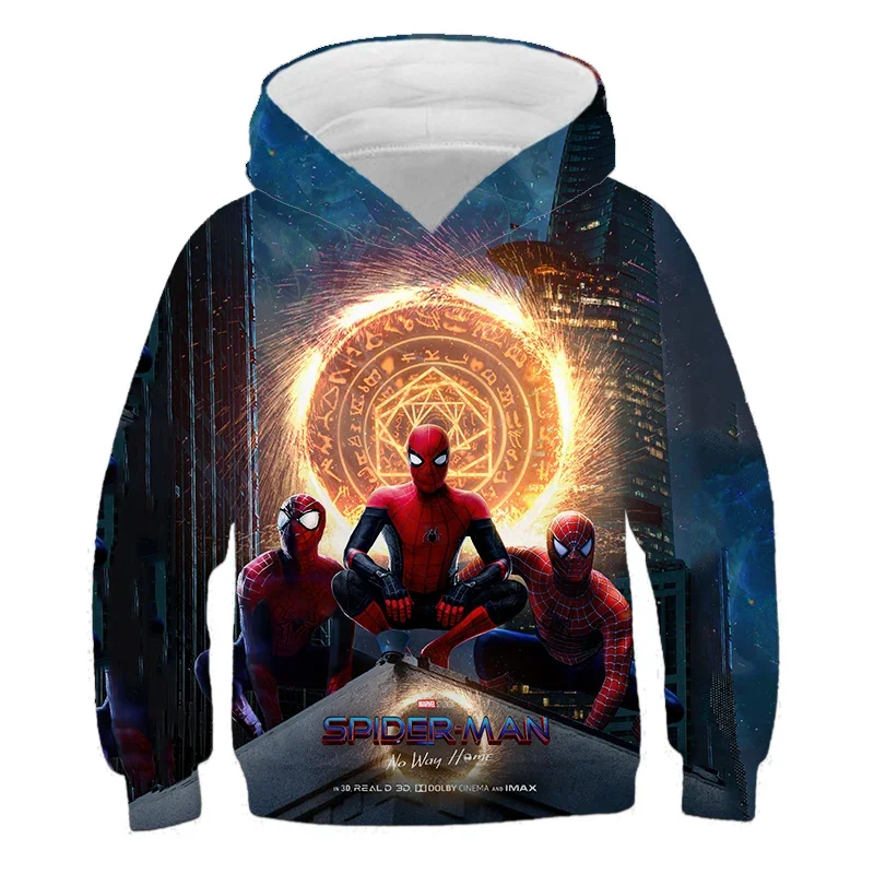 Marvel Boys Spiderman Hoodies Pullovers Hulk Captain America Sweatshirts Kids Boys Girls Clothes Children Clothing Winter Coats