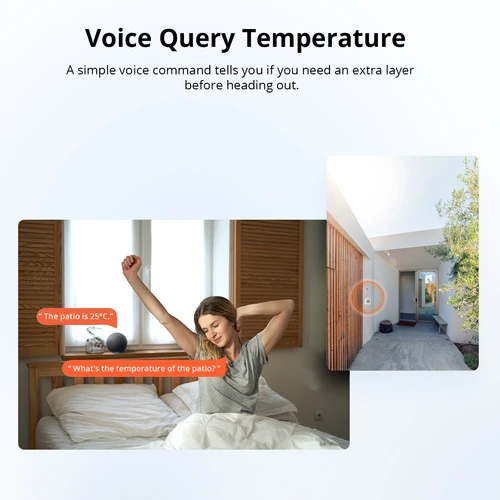 Imagen 2 del producto SONOFF SNZB-02WD IP65 Zigbee LCD Sensor inteligente de temperatura y humedad impermeable funciona con Alexa Google Home necesita Sonoff Zigbee Hub