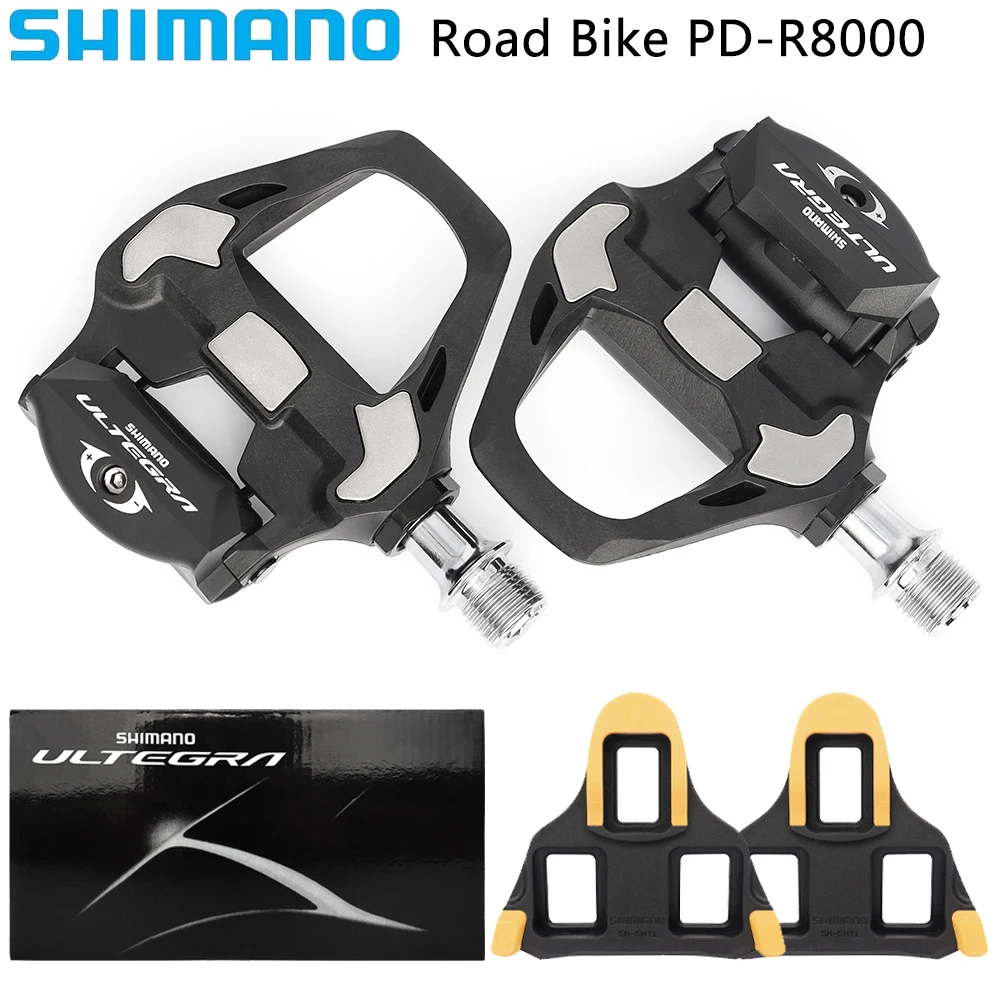 SHIMANO ULTEGRA Road Bike Pedal PD-R8000 Carbon Fiber Single Sided Bicycle Pedal with SH11 Cleats Original Parts