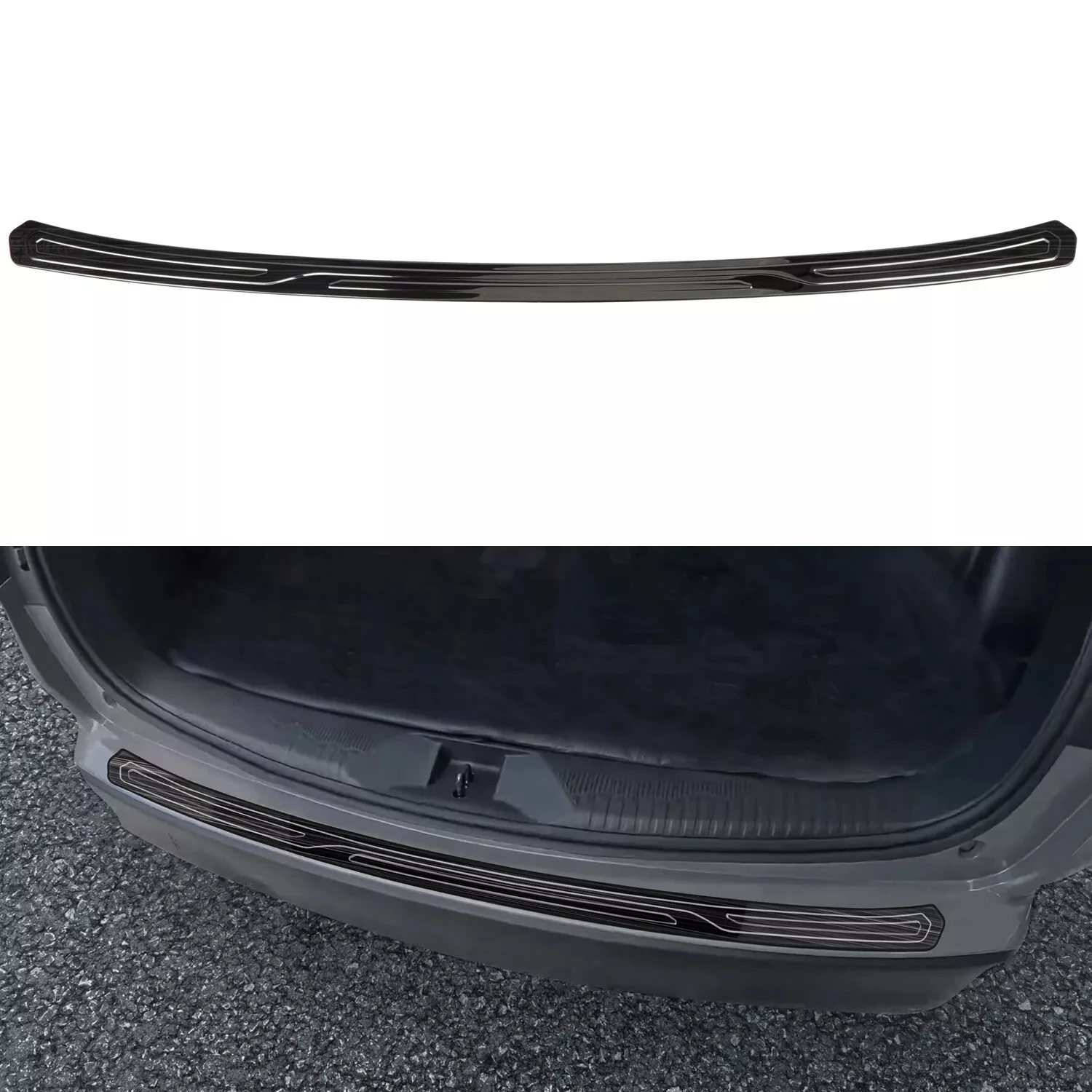 

for Subaru Forester 2024 2025 Stainless Steel Outer Rear Bumper Sill Protector Panel Cover Trim Stickers Car Accessories