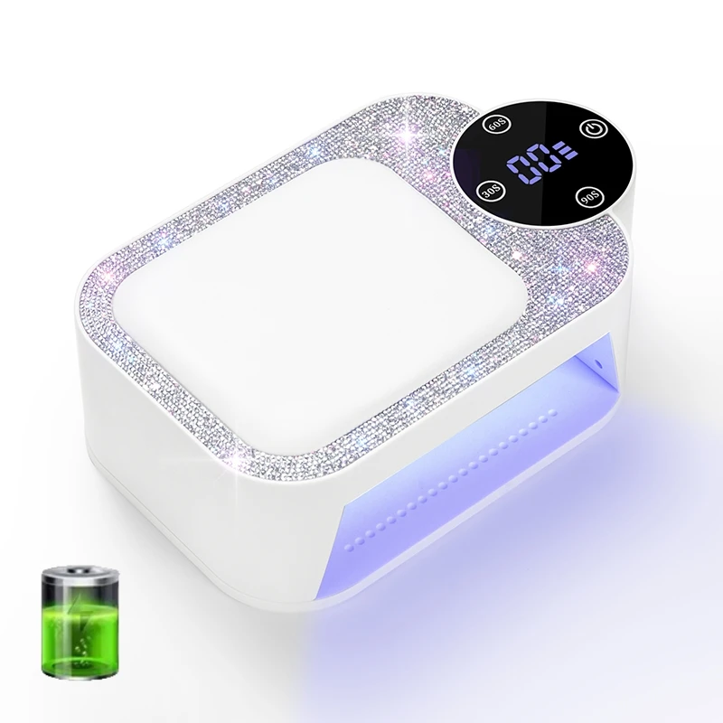 

Перезаряжаемая УФ-светодиодная лампа для ногтей Беспроводная сушилка для ногтей с подушкой для рук и умным датчиком для дома и салона для отверждения всех гелей