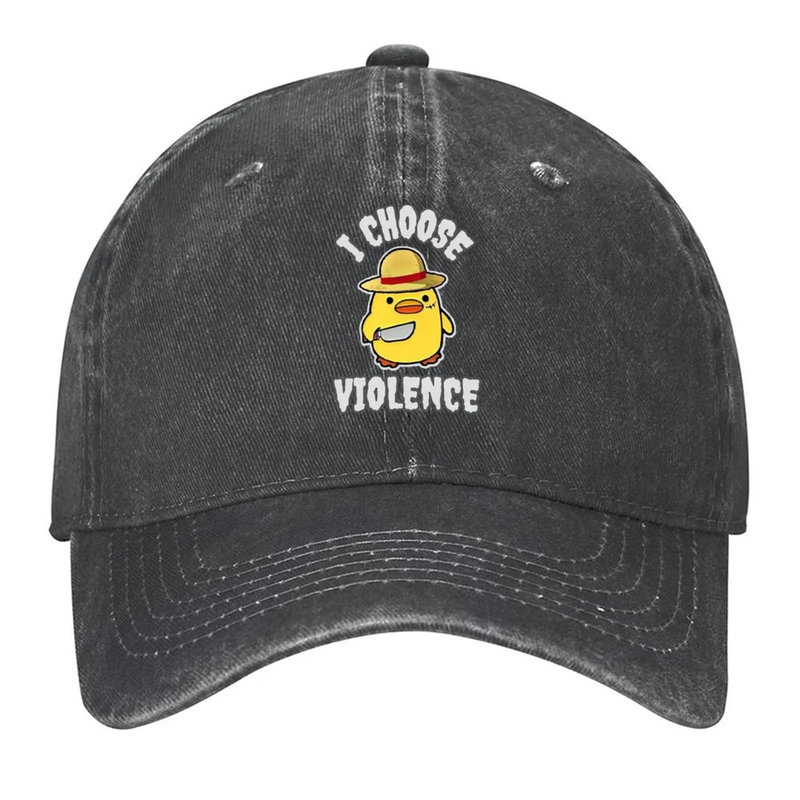 

i choose violence, funny duck Baseball Cap Vintage Funny hats Sun Cap Visor Women's 2025 Men's