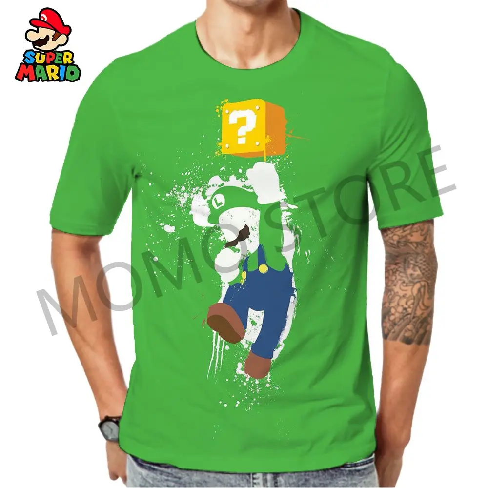 110-6xl Mario Herren T-Shirt Kinder T-Shirt 2024 Sommer y2k Kleidung Louis Anime schnell trocknen Straße tragen Kinder klassisches Abenteuer