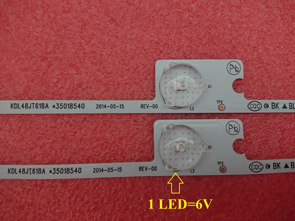 6LED(6V) 442mm LED Backlight strip for Toshiba Dl4844 Dl4845 48l2400 48l5400 KDL48JT618U KDL48JT618A KDL48SS618U