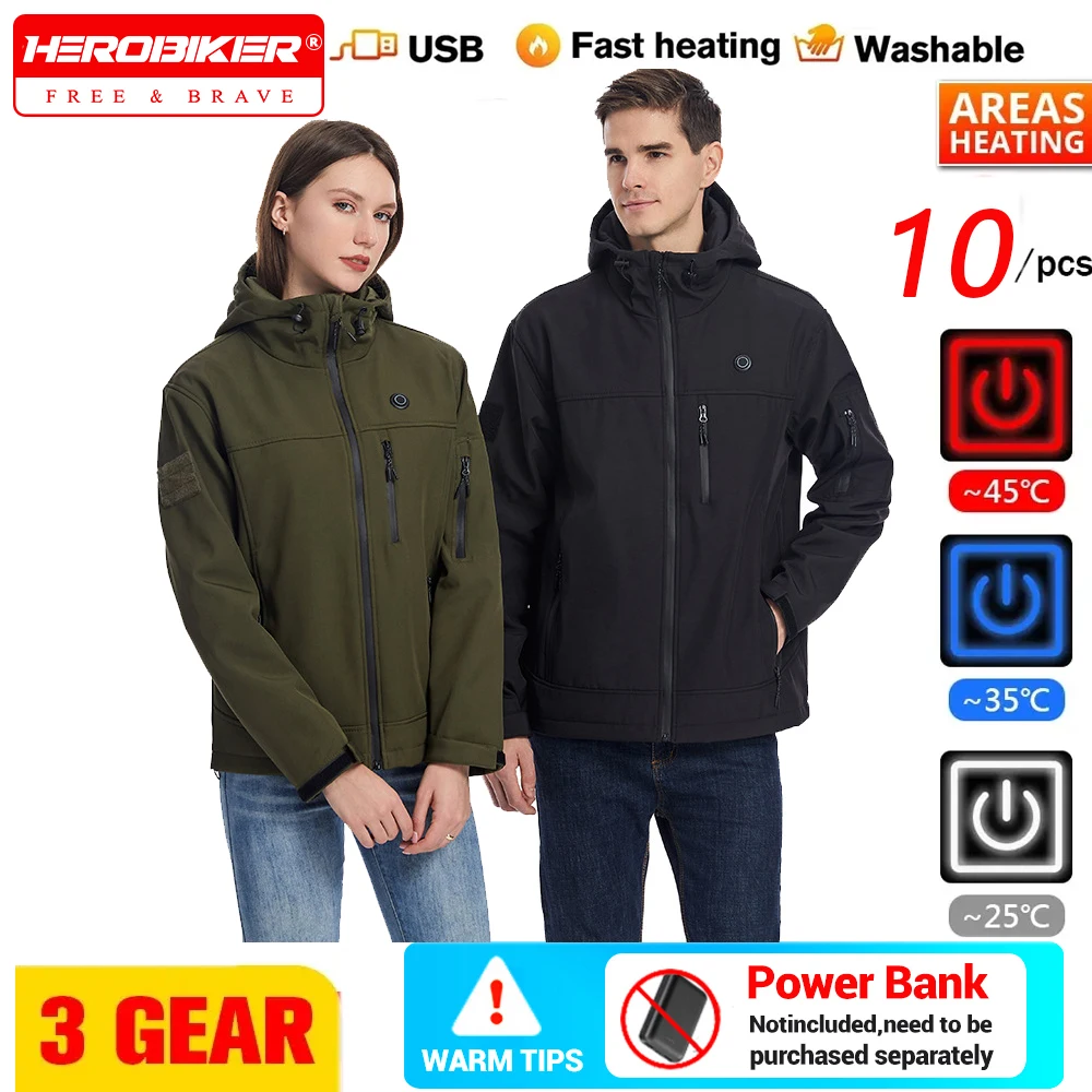 

9 Zone Heating Vest For Men Women USB Infrared Thermal Jacket Smart Heating Clothes Ski Winter Cold-proof Sleeveless Coat Hiking