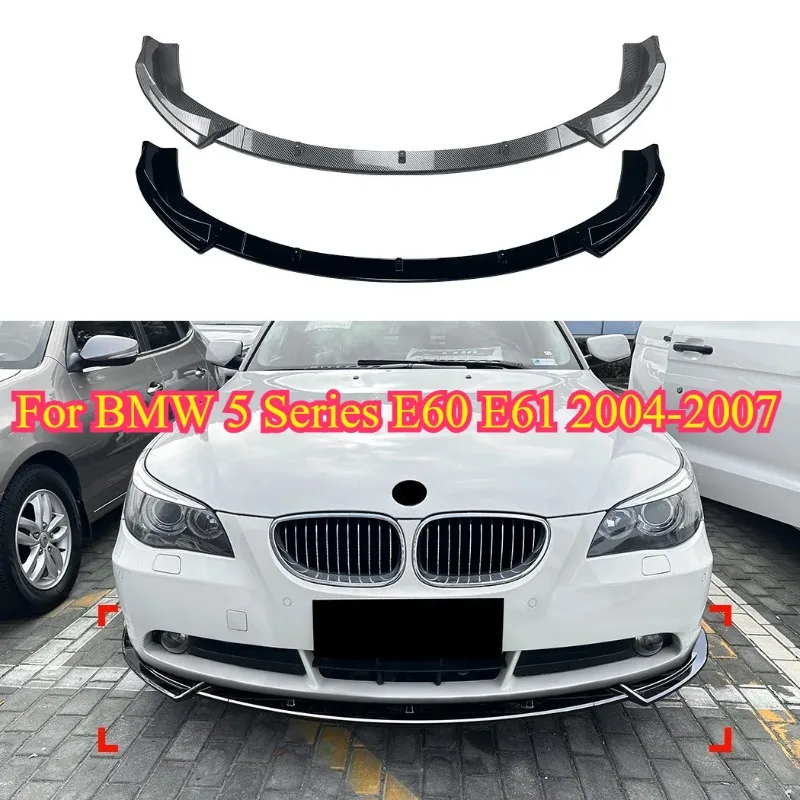 

Gloss Black for BMW 5 Series E60 E61 2004-2007 Front Bumper Lip Spoiler M-Tech Style Splitter Diffuser Body Kit Tuning Upgrade