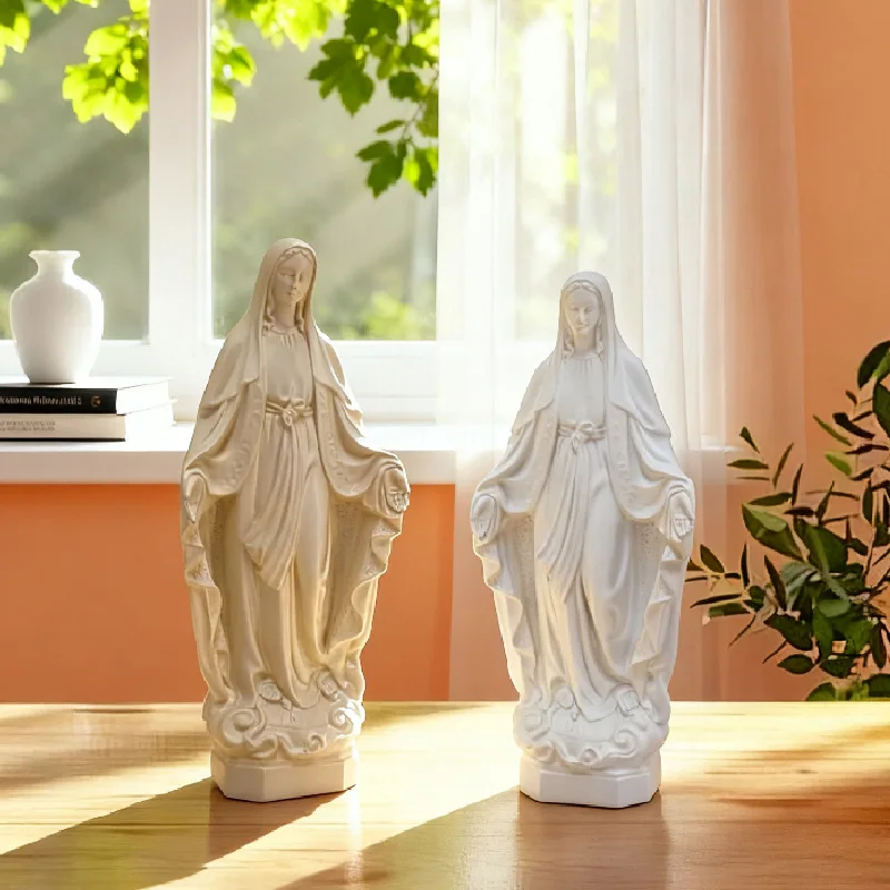 Nossa Senhora de Lourdes, Virgem Maria, Presente Religioso Católico, Estátua de Resina, Decorações de Natal para o Lar