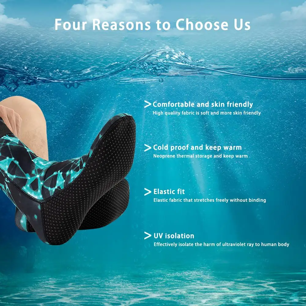 Neoprene Socks 3MM Diving Swimming Beach Socks Non-slip Warm Patchwork Wetsuit Shoes Surfing for Men Womens Swimming