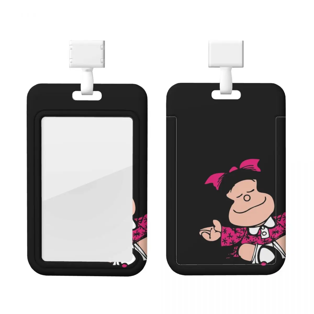 

Custom Anime Mafalda Credit Card Holders Neck Strap Lanyard ID Badge Card Holder Cartoon Quino For Hospitals Nurse Card Holder