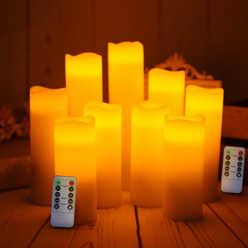 LED Candles Flameless Candles With Remote Battery Operated Candles For Wedding Church Fireplace Decor