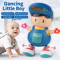 Electric Dancing Little Boy Doll with Colorful Lights, Dynamic Music, Walking and Swinging, Kidsren's Birthday Gift Toy, Self-Purchased 3 Aa Batteries
