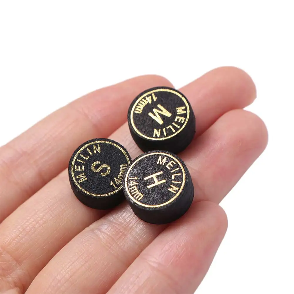 Tip Quality Leather Snooker Cue Tip Multi Layers Professional Billiard Heads Tips 14mm Replacement Pigskin Stick Tips Pool Halls