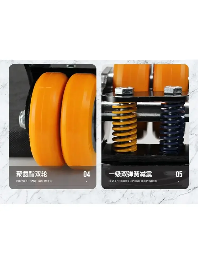 Imagem -04 - Rodízio Silencioso Agv com Mola Peça Rodinha Universal de Poliuretano Pesado