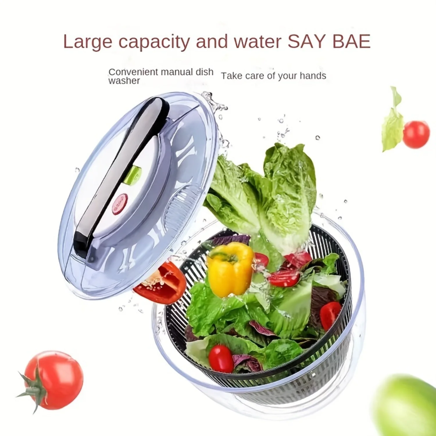 Vegetables Dryer, Salad Spinner, Fruits Basket, Vegetables Washer Dryer, Fruit Drainer, Lettuce Spinner, Drain Basket, Colander 