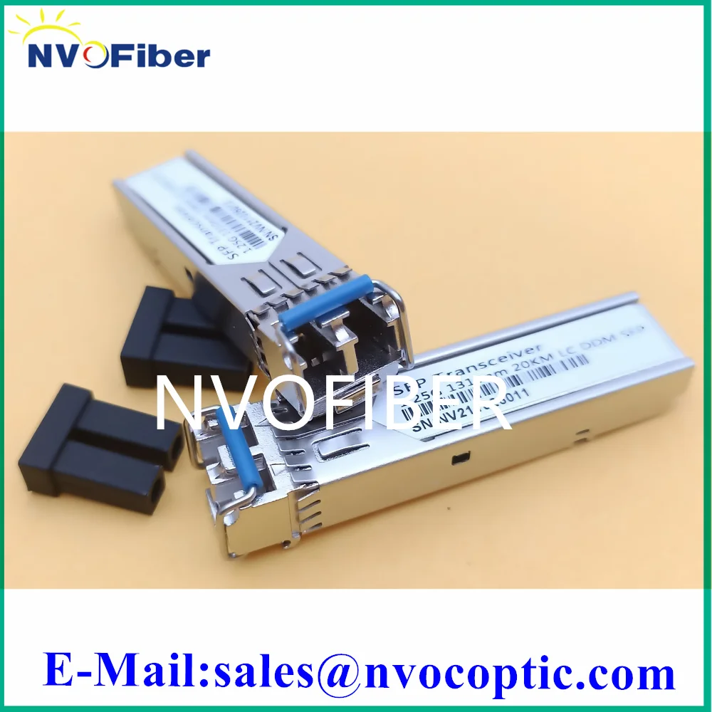 2Pcs 20km LC Optic Transceiver SFP-LR Module 1.25g 1310nm Mini Gbic Single Mode Dual Fiber Compatible With Cisco/Mikrotik/Arista