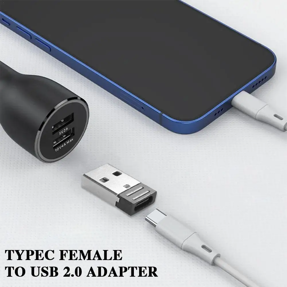 

USB A To Type C Female Adapter, USB C Female To USB A Male OTG Type C Converter For IPhone Charger Galaxy S24,Car