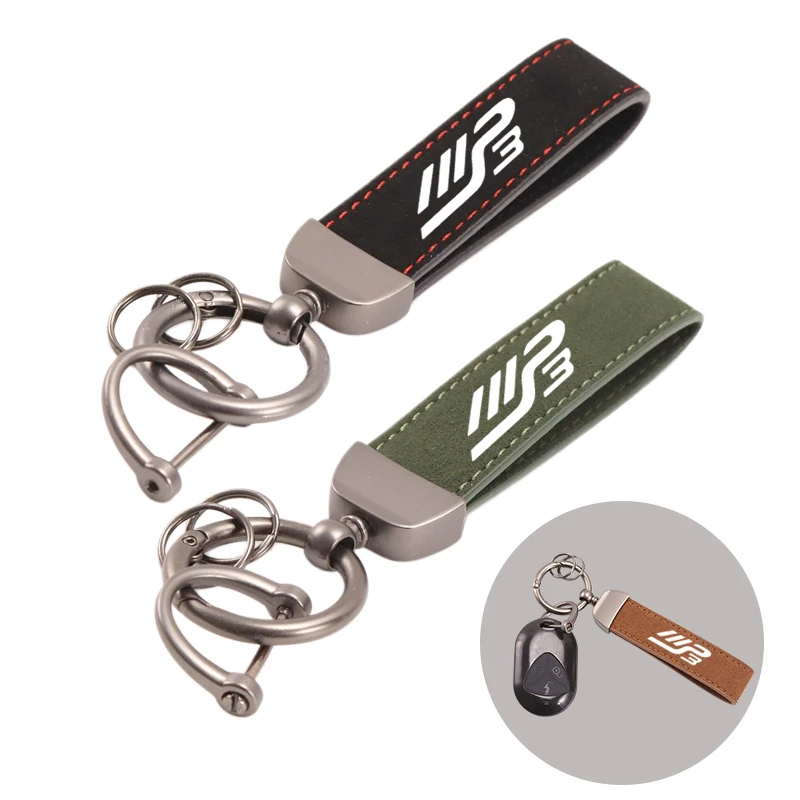 Motorcycle Keyring Deluxe High-Grade Leather Suede Keychain Accessories For Piaggio MP3 125 300 400 500 MP3125 MP3300 MP3500
