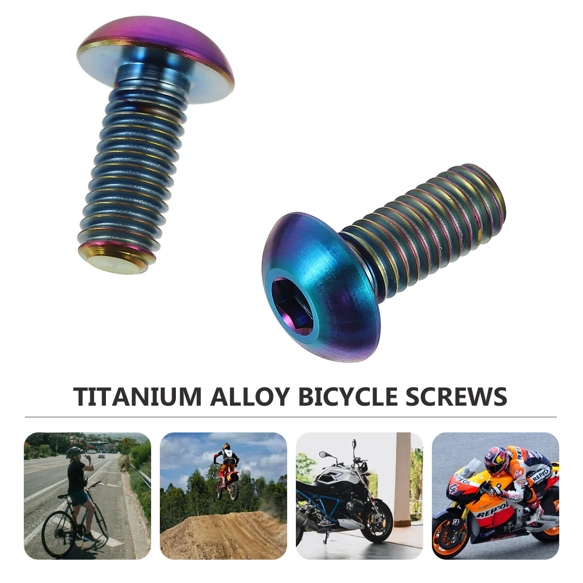 

2Pcs Titanium Bike Screw M5 X 12Mm Lightweight High Strength Bolts for Bottle Cage Seat Post Clamp Derailleur Fixing