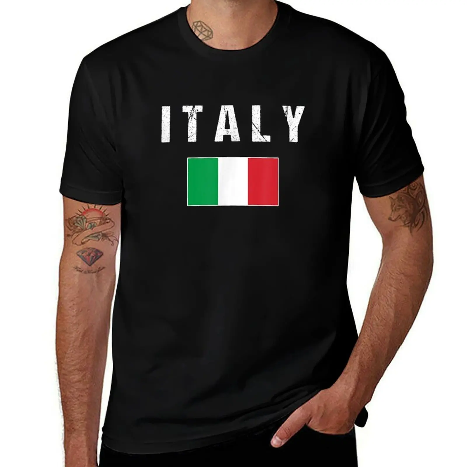 italia shirts T-Shirt Casual Pattern Print Tee Shirt T-Shirt