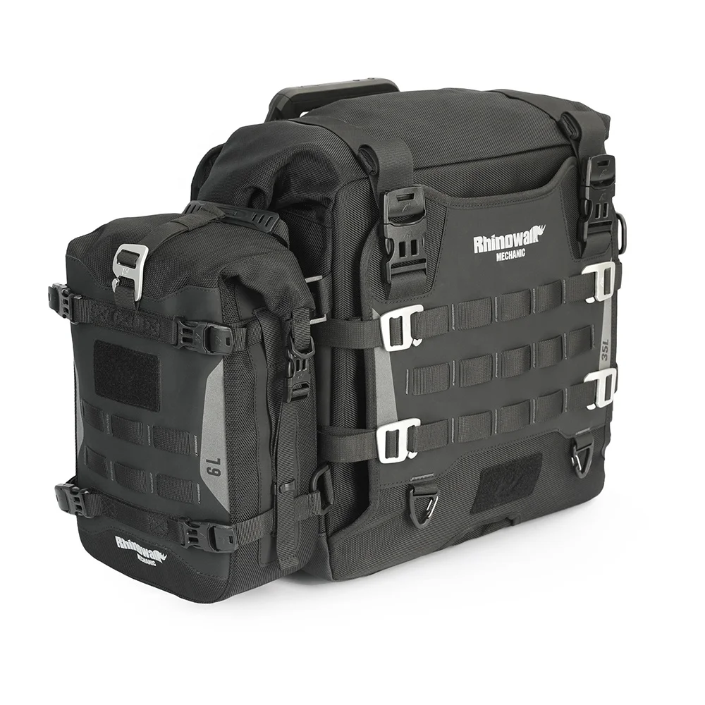 حقيبة جانبية سريعة الإصدار للدراجة النارية سعة 35 لترًا، حقيبة ذيل سرج مقعد الدراجة النارية لأمتعة الدراجات النارية - قطعة واحدة