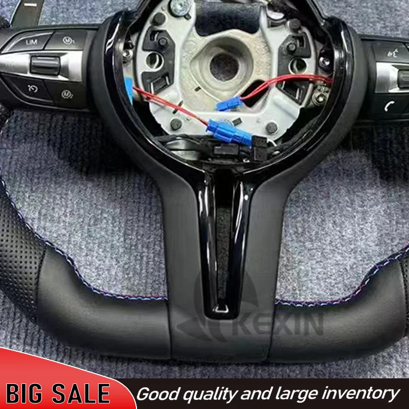 The Steering Wheel Suitable For Bmw F30 F10 F31 F20 E60 E90 Is Made Of Leather Material And Sports Steering Car Accessories