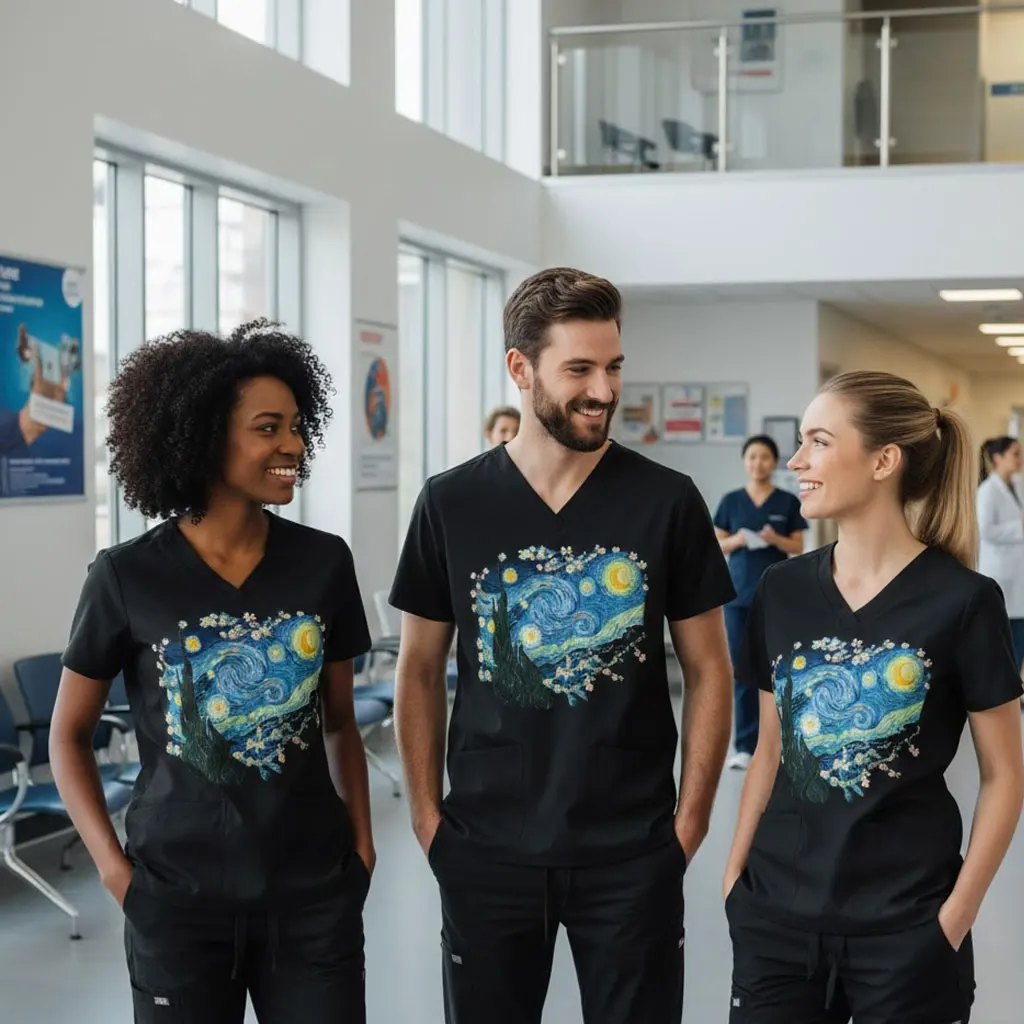 

Комплект медицинской униформы Весна-Лето 2026 – Эксклюзивный дизайн на заказ, тонкий, эластичный, быстросохнущий костюм для врачей и медсестер (мужской и женский)