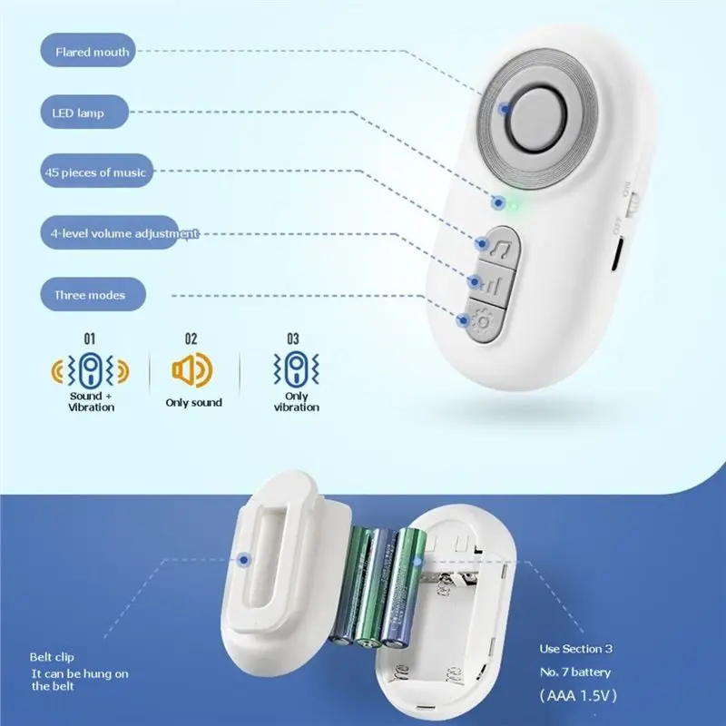 SOS Watch Vibration Caregiver Pager Call Button Elderly Safety Alert Monitor System With 1 Receiver+ 2 Transmitter Home