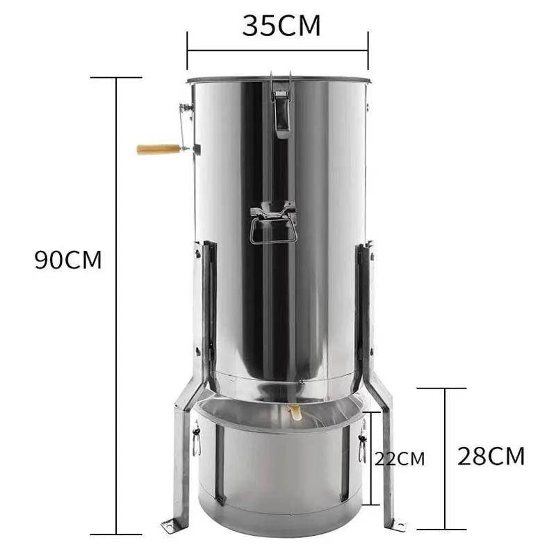 2 ramka 304 do miodu ze stali nierdzewnej z podstawką sprzęt pszczelarski ręczny ekstraktor do miodu do maszyna wirówka miodu