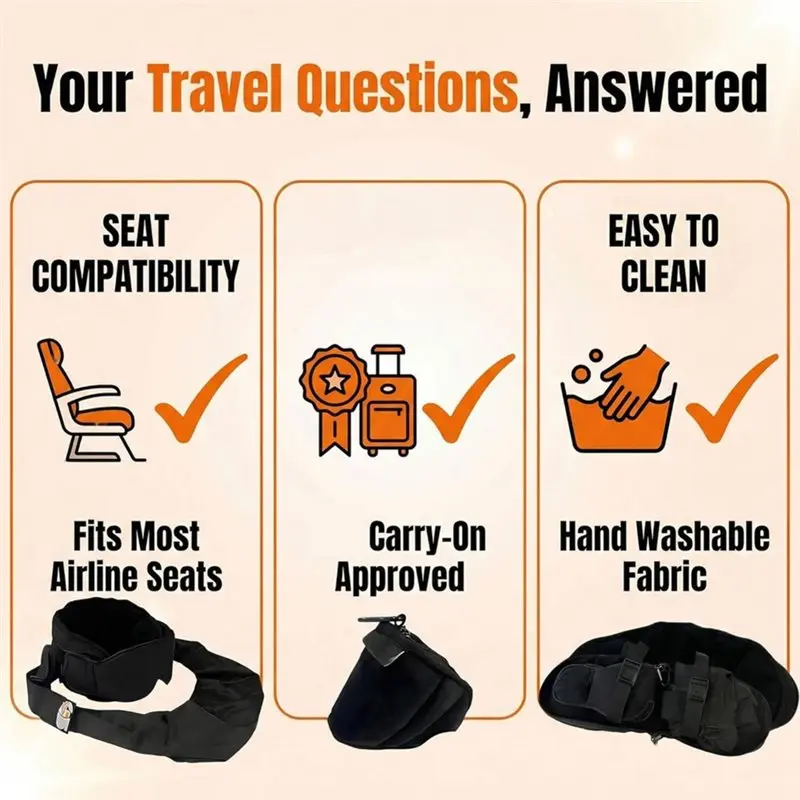 AAAN-Airplane Sleep Support System Integrated Plane Sleeping Accessories With Memory Foam Long Haul Flight Pillow