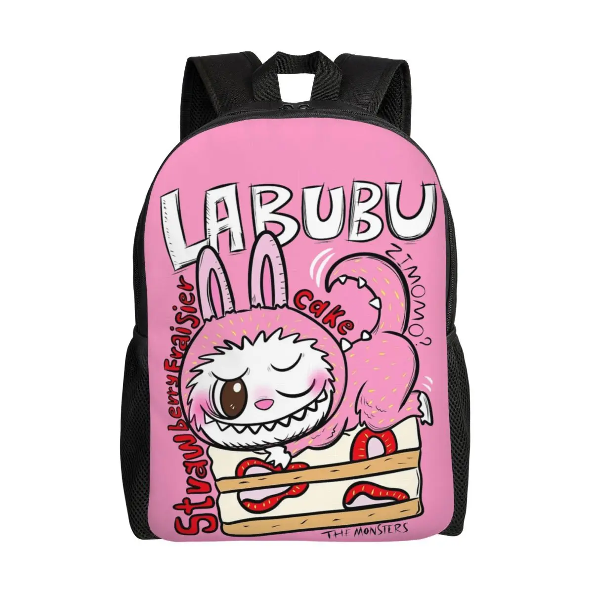 POP MART Labubu Strawberry Cake Cute Popmart Backpack for Girls Boys Kids Lightweight Backpacks Bag for Toddlers Kindergarten