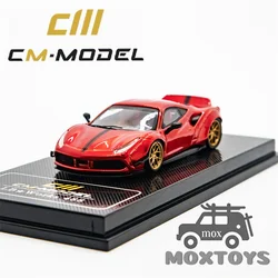 CM MODEL 1:64 LBWK 488 Widebody Metallic red Diecast Model Car